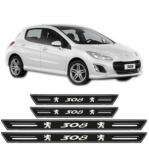 Imagem de Soleira Platinum Peugeot 308 2012 A 2019 4 Peças Preto Sp041