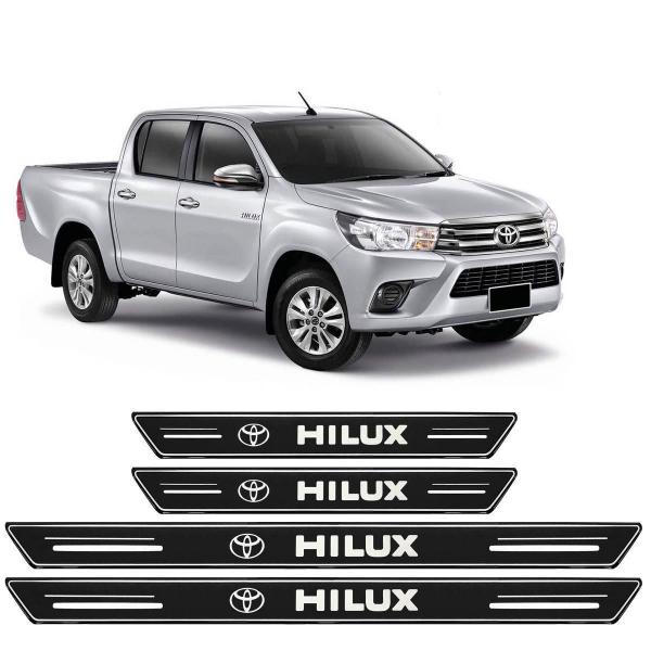 Imagem de Soleira Platinum Toyota Hilux 2006 A 2020 4 Peças Preto