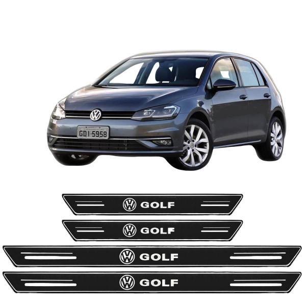 Imagem de Soleira Platinum Vw Golf 1998 A 2020 4 Peças Preto Sp126