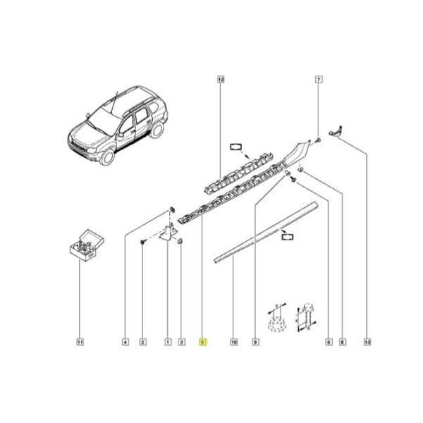 Imagem de Soleira Porta Esquerdo Renault Duster 2012 2014