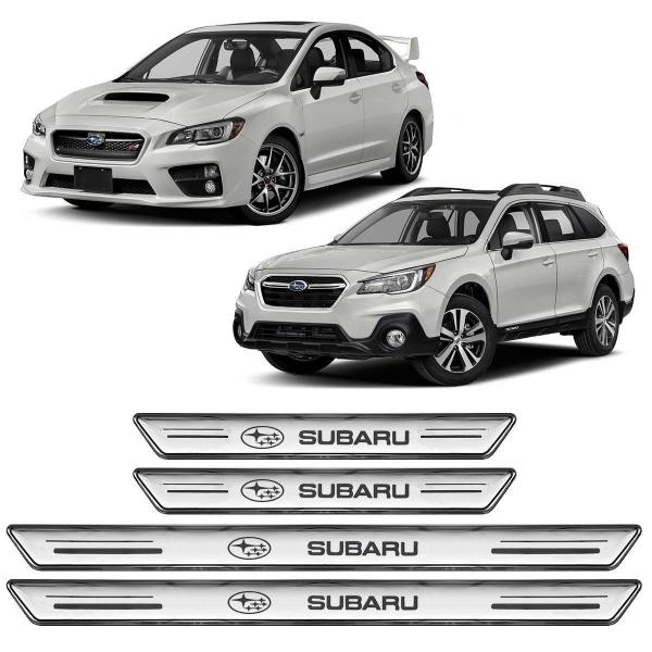 Imagem de Soleira Porta Platinum Subaru Todos 4 Peças Prata Resinado