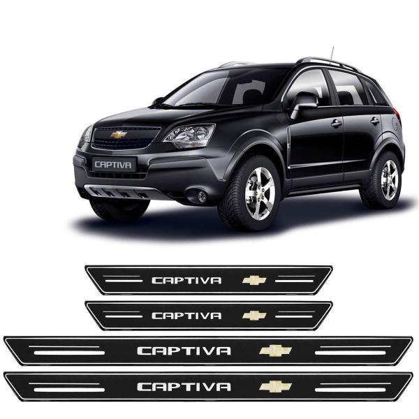 Imagem de Soleira Premium Gm Captiva 2008 A 2016 4 Peças Preto Sp004