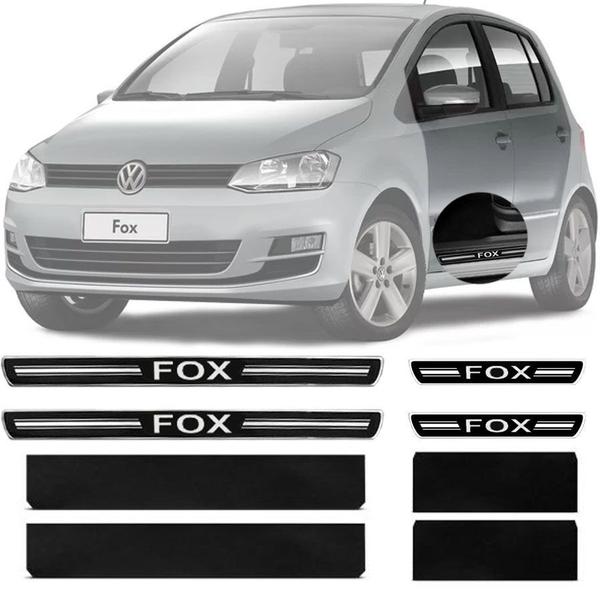 Imagem de Soleira Resinada Premium Volkswagen Fox 2003 Até 2021 8 Peças