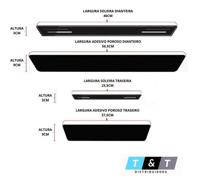 Imagem de Soleira Toro 2016 Até 2021 Platinum 8 Peças Resinada Preta