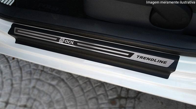 Imagem de Soleira Volkswagen Gol Trendline G6 G7 Preto Alto Relevo