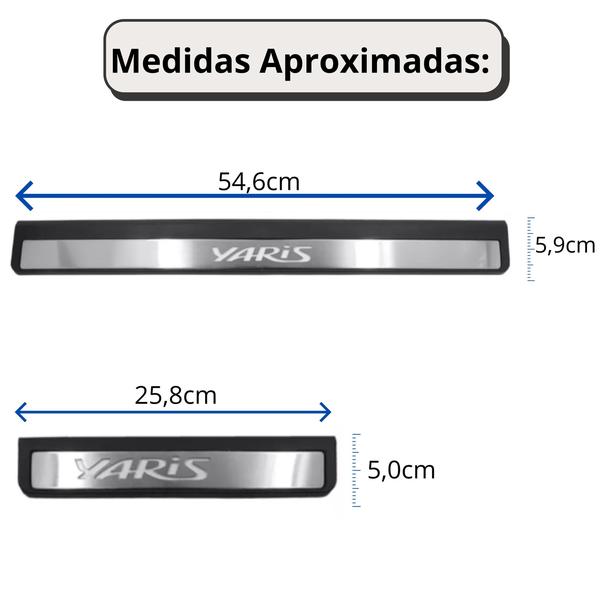 Imagem de Soleira Yaris Hatch e Yaris Sedan Led Azul 2018 2019 2020 2021