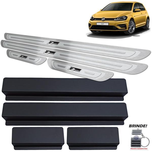 Imagem de Soleiras Aço Inox Prata Alto Relevo Golf R-line 2018 2019