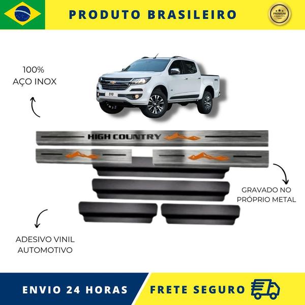 Imagem de Soleiras de Carro 100% AÇO INOX do Chevrolet S10 High Country 2015 Acima , serve com perfeição Premium