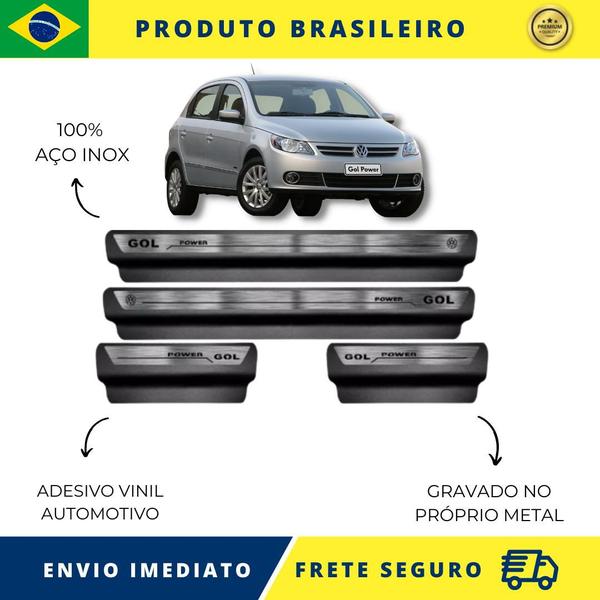 Imagem de Soleiras de Carro 100% AÇO INOX do Volkswagen Gol Power 2003 acima, serve com perfeição Premium Envio Rápido Brasil