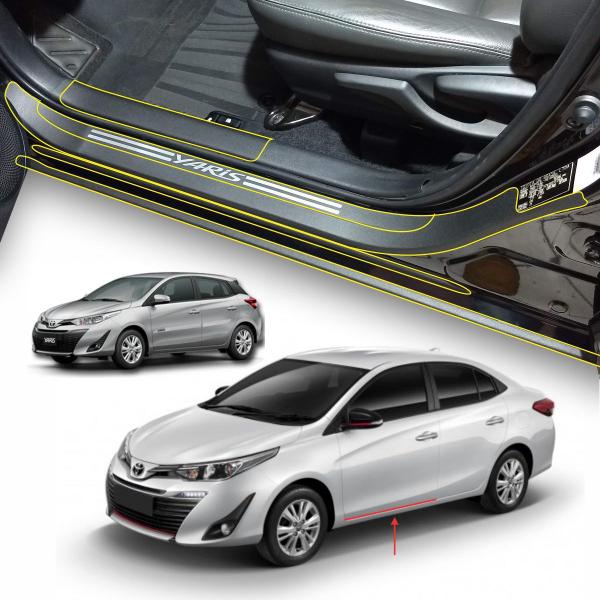 Imagem de Soleiras Super Protetoras Toyota Yaris Hatch e Sedan