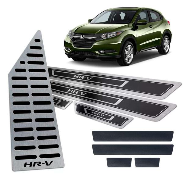 Imagem de Soleiras + Vinil Descanso Honda Hr-v 2016/2018 Preto Relevo