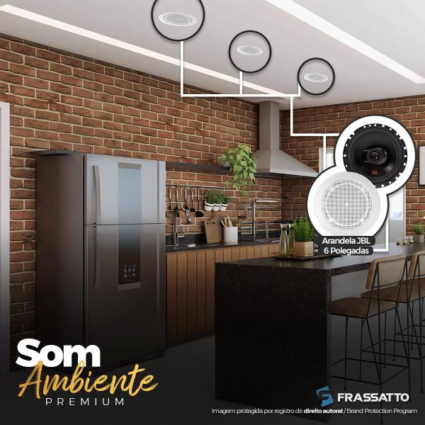 Imagem de Som Ambiente Area Gourmet Bluetooth Usb Sd Frahm Slim 1600 G5 + Arandelas Jbl Original