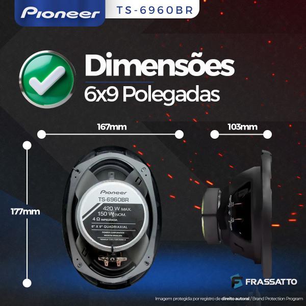 Som Automotivo Alto Falantes Pioneer 69 Polegadas 6x9 Tampão Carro