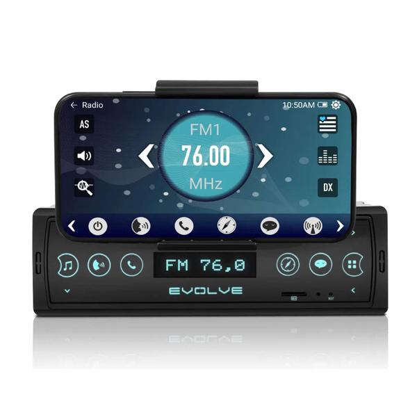 Imagem de Som Automotivo Evolve Connect Bluetooth 4X35W Suporte p/ Smartphone Rádio FM Entrada USB - P3353 + Pendrive 8GB