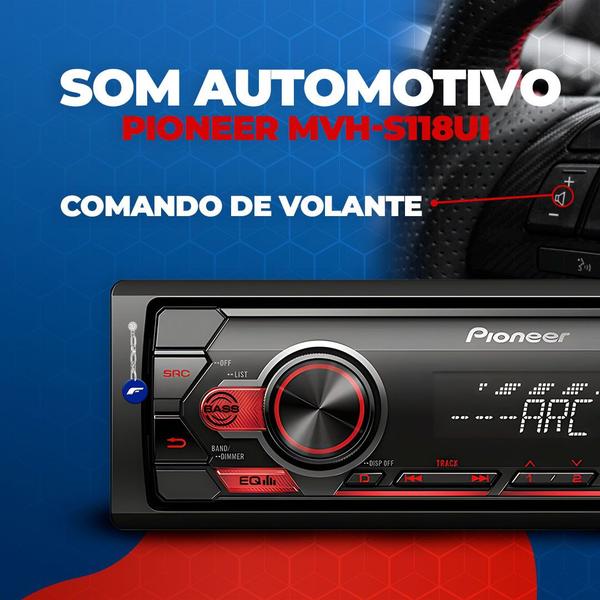 Imagem de Som Automotivo Radio Pioneer Com Usb Spotify Mvh-s118ui + Controle Longa Distancia 500m Stetsom