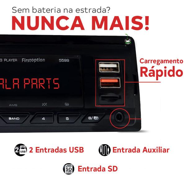 Imagem de Som Automotivo Universal Mp3 Rádio Player Usb Buetooth Sd Pendrive