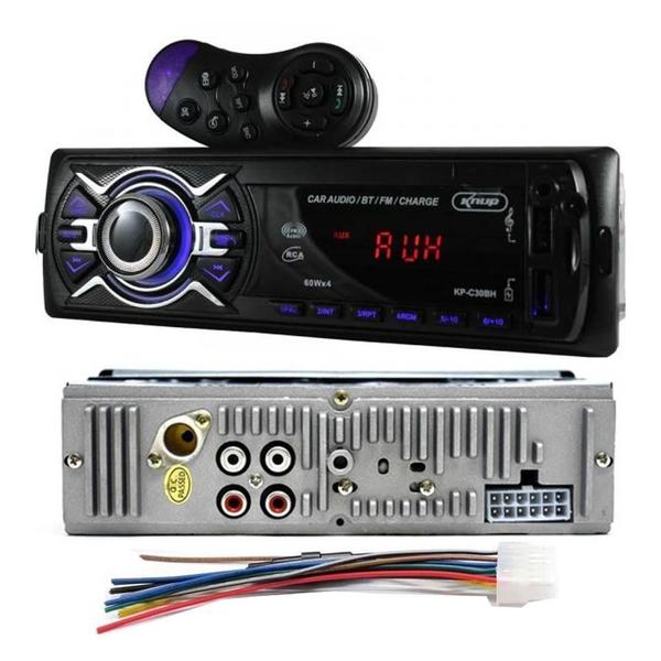 Imagem de Som Radio Automotivo Bluetooth 60W Knup Kp-C30Bh