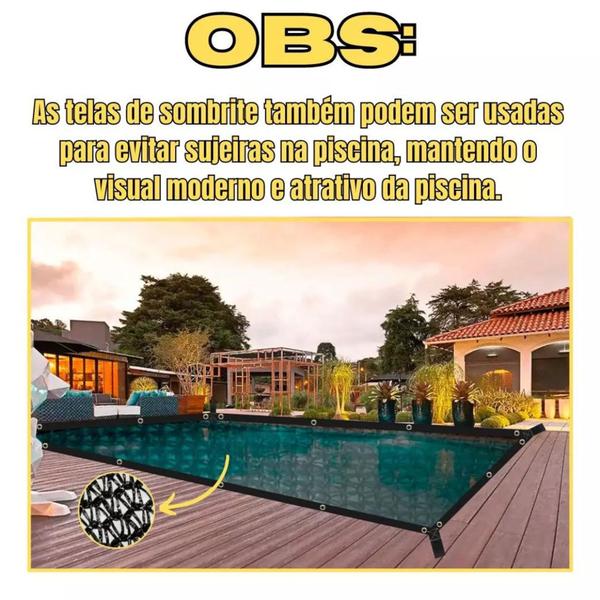 Imagem de Sombrite 70% Preto Para Jardins E Hortas 2X3 Bainha/Alças