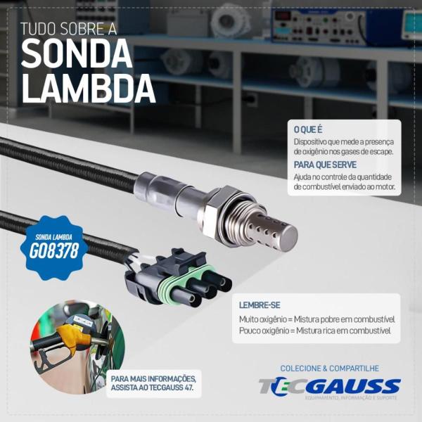 Imagem de Sonda lambda 12V  Chevrolet Prisma 2013 a 2023 Gauss GO8550