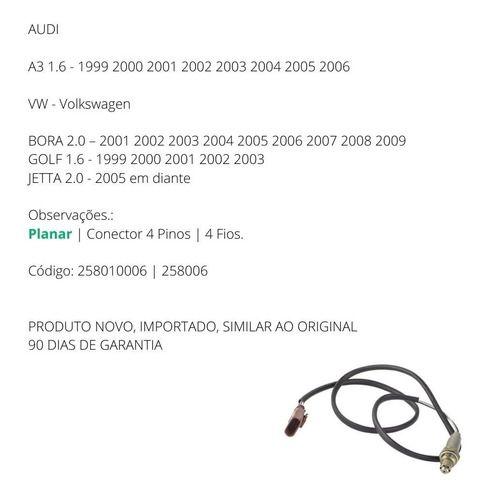 Imagem de Sonda lambda audi a3 1.6 vw bora 2.0 golf 1.6 jetta 2.0 1999 á 2006 pós catalisador