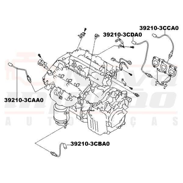 Imagem de Sonda Lambda Pré Azera Santa Fé Kia Sorento 3.3 V6 Gasolina