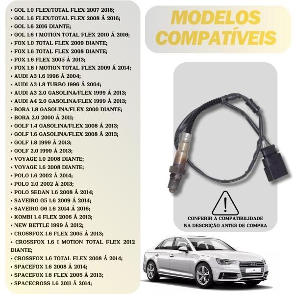 Imagem de Sonda Lambda Pré Gol G5/G6/G7 Fox Audi A3 A4 Golf Bora 0011