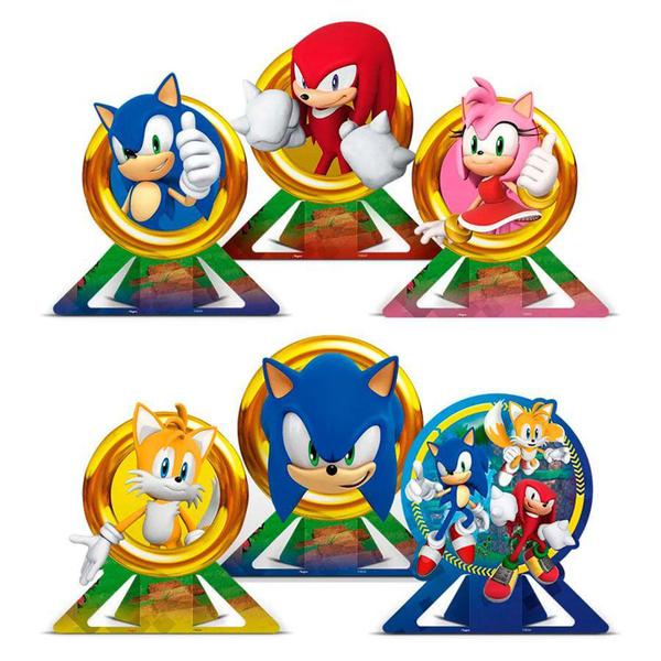 Imagem de Sonic Decoração de Mesa c/6 - Regina