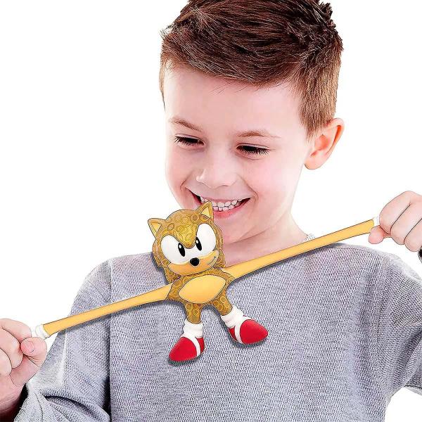 Imagem de Sonic Elástico Brinquedo Estica Classico 13Cm - Dourado