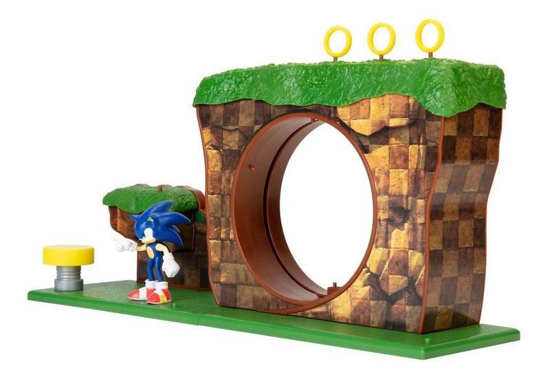 Imagem de Sonic O Ouriço - Green Hill Zone Playset Com Sonic Original