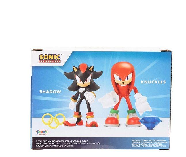 Imagem de Sonic the Hedgehog Pack 2 Bonecos Shadow e Knuckles Articulados 10 cm C/ Acessorios - Sunny