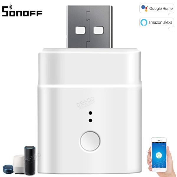 Imagem de Sonoff Micro Usb 5v Wifi Adaptador Inteligente App Ewelink Android Ios Automação