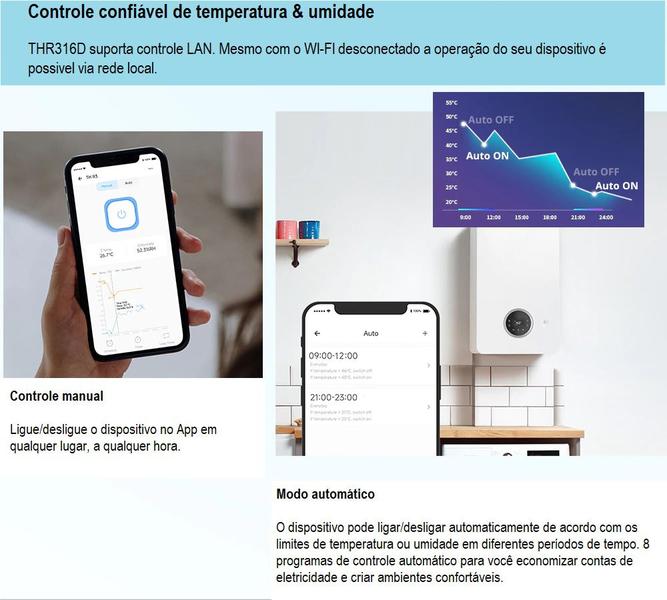 Imagem de Sonoff THR316D com display - SEM SENSOR