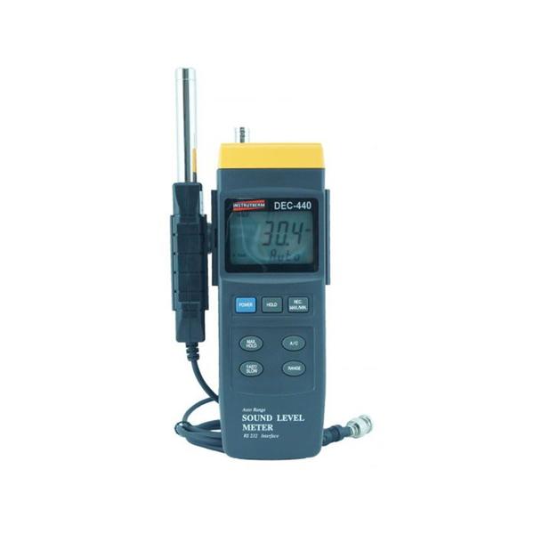 Imagem de Sonômetro Digital Faixa 30 A 130Db Ponderação A C Hold Rs-232 Dec-440 Portátil Instrutherm Com Suporte Microfone