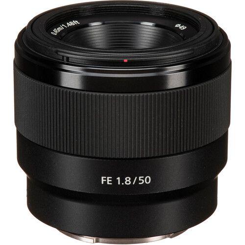 Sony - Lente padrão FE 50 mm F1.8 (SEL50F18F), preta - Lentes
