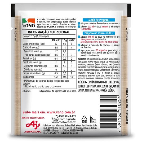 Sopa Cremosa Vono Sabor Abóbora Com Carne Menos Sódio 17g Imagem de Sopa Cremosa Vono Sabor Abóbora Com Carne Menos Sódio 17g
