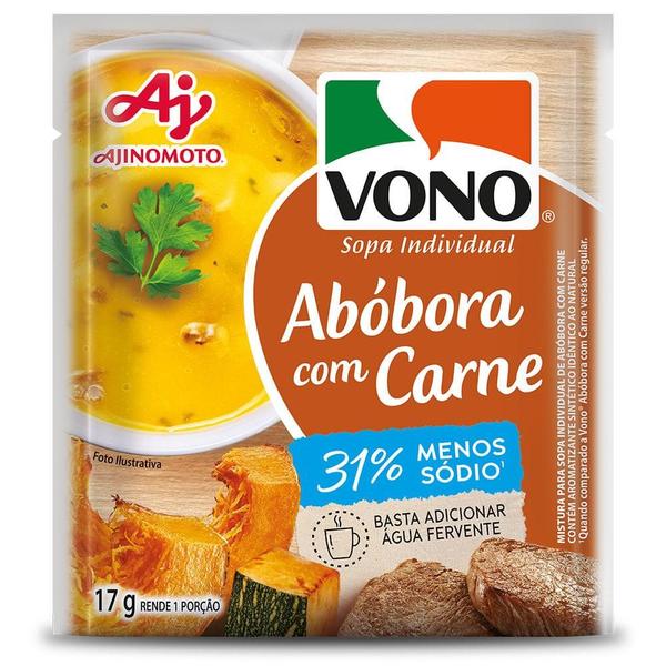 Imagem de Sopa Cremosa Vono Sabor Abóbora Com Carne Menos Sódio 17g