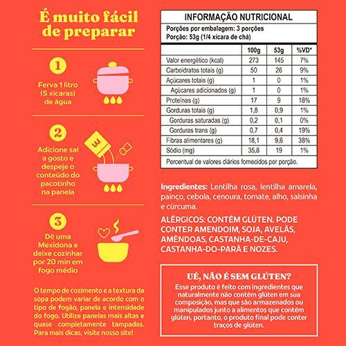 Imagem de Sopa da Nona Mexidona Vegana contendo 3 pacotes de 160g cada