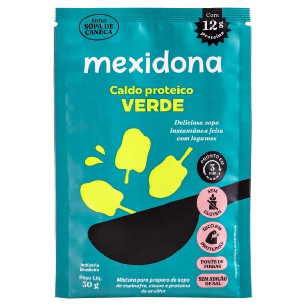 Sopa de Caneca Caldo Proteico Verde Sem Glúten, Vegano Mexidona 30g Imagem de Sopa de Caneca Caldo Proteico Verde Sem Glúten, Vegano Mexidona 30g