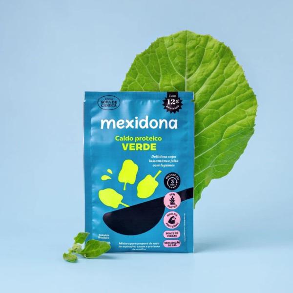 Sopa de Caneca Caldo Proteico Verde Sem Glúten, Vegano Mexidona 30g Imagem de Sopa de Caneca Caldo Proteico Verde Sem Glúten, Vegano Mexidona 30g