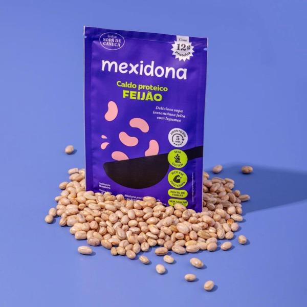 Sopa de Caneca Proteica de Feijão Sem Glúten, Vegana Mexidona 30g Imagem de Sopa de Caneca Proteica de Feijão Sem Glúten, Vegana Mexidona 30g