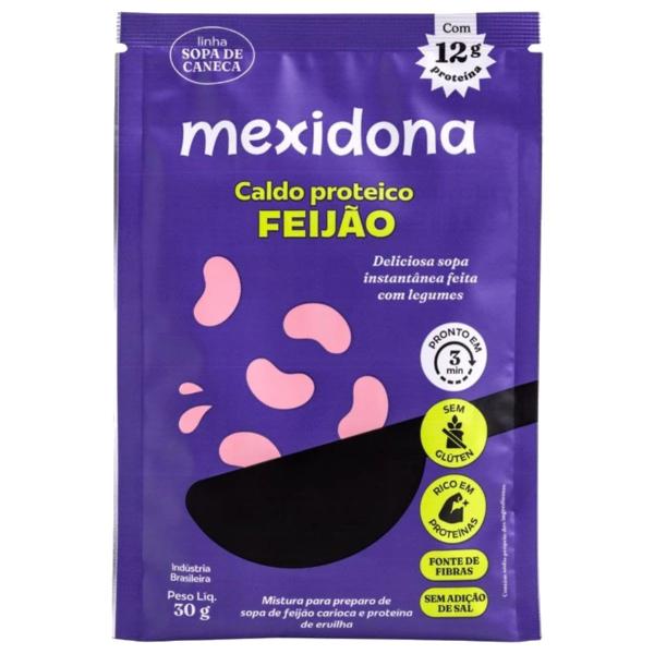 Sopa de Caneca Proteica de Feijão Sem Glúten, Vegana Mexidona 30g Imagem de Sopa de Caneca Proteica de Feijão Sem Glúten, Vegana Mexidona 30g