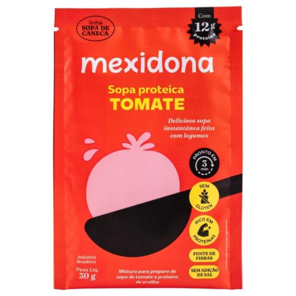 Sopa de Caneca Proteica de Tomate Sem Glúten, Vegana Mexidona 30g Imagem de Sopa de Caneca Proteica de Tomate Sem Glúten, Vegana Mexidona 30g