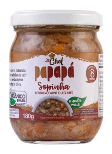 Imagem de Sopinha Em Pedaços Lentilha, Carne E Legumes Orgânica Papapá