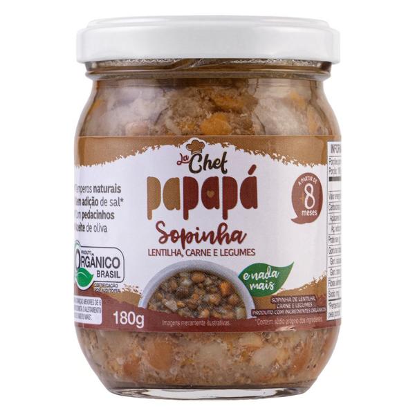 Sopinha Orgânica Papapá La Chef Lentilha, Carne e Legumes 180g Imagem de Sopinha Orgânica Papapá La Chef Lentilha, Carne e Legumes 180g