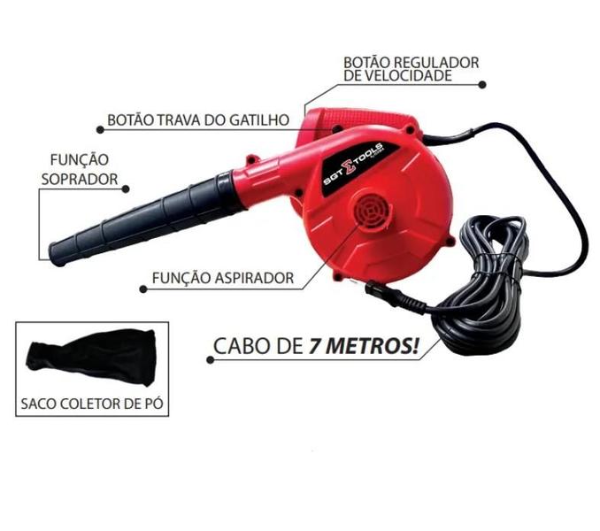 Imagem de Soprador Aspirador Com Saco Coletor- Sgt-5601-110v - Sigma