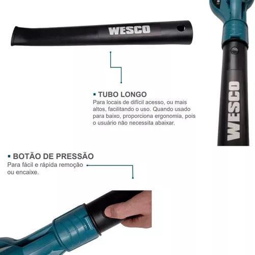 Imagem de Soprador De Folhas 2 Baterias 18v 4ah Wesco Ws8511 Bivolt