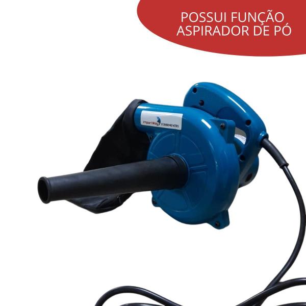 Imagem de Soprador de Folhas Elétrico 220V com Saco 2 em 1 Assopra e Aspira