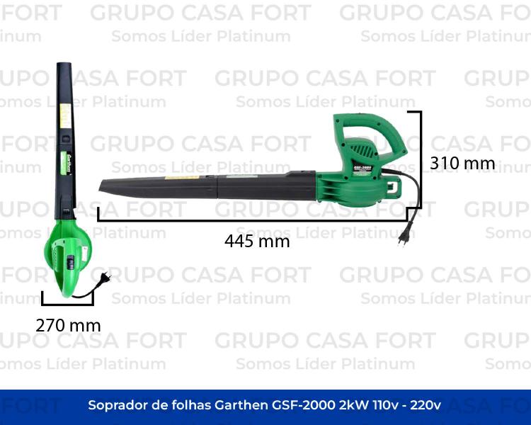 Imagem de Soprador de Folhas Eletrico Garthen 2000w Gsf2000 Monofásico