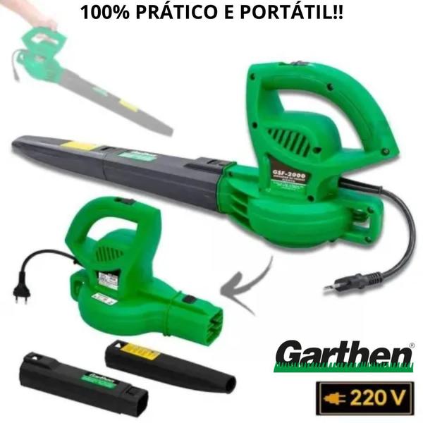 Imagem de Soprador Folhas Garthen GSF-2000 Elétrico 2000W 220V Econômico Portátil Prático Leve