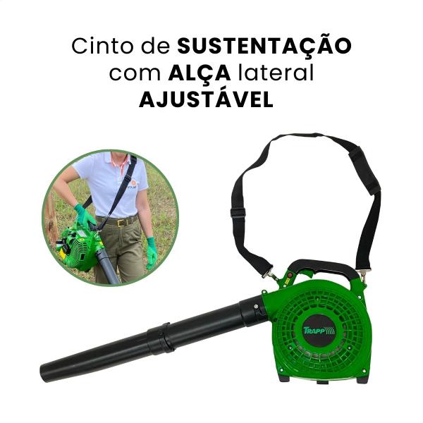 Imagem de Soprador Folhas Grama a Gasolina Assoprador Potente Profissional Jardinagem 25cc 1CV Trapp SFX-4700